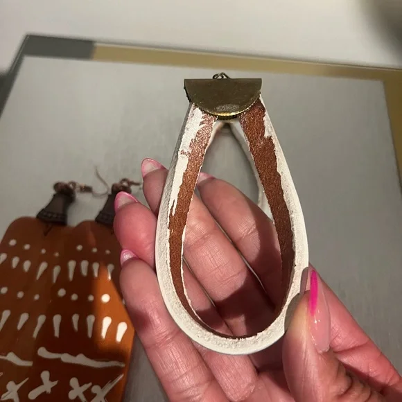 New: Handcrafted genuine leather earring bundle